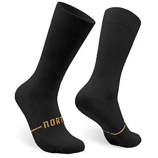 NORTEI Fahrradsocken, Lange Radsocken, MTB, Triathlon, Laufen, Atmungsfähig, Gepolstert, Sportsocken für Radfahren für Herren und Frauen - Amazon product rated Grade A