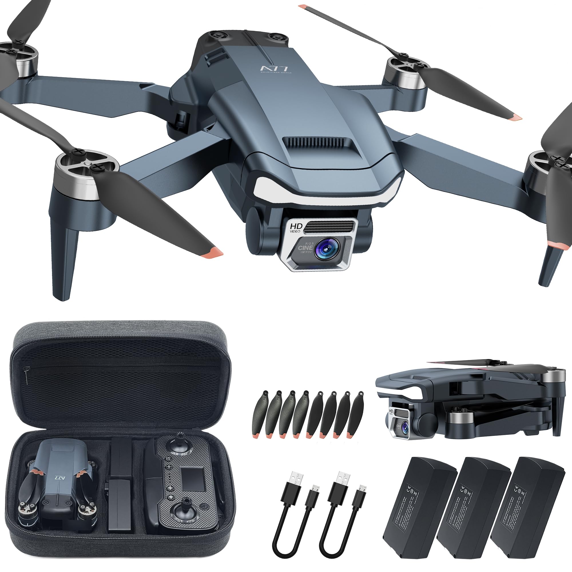 Drone with Camera 4K for Beginners, 2650ft Control Range, 84 Mins Flight Time (3 Batteries), Super Endurance Foldable WiFi Quadcopter with Brushless Motor, Auto Hover & Auto Follow