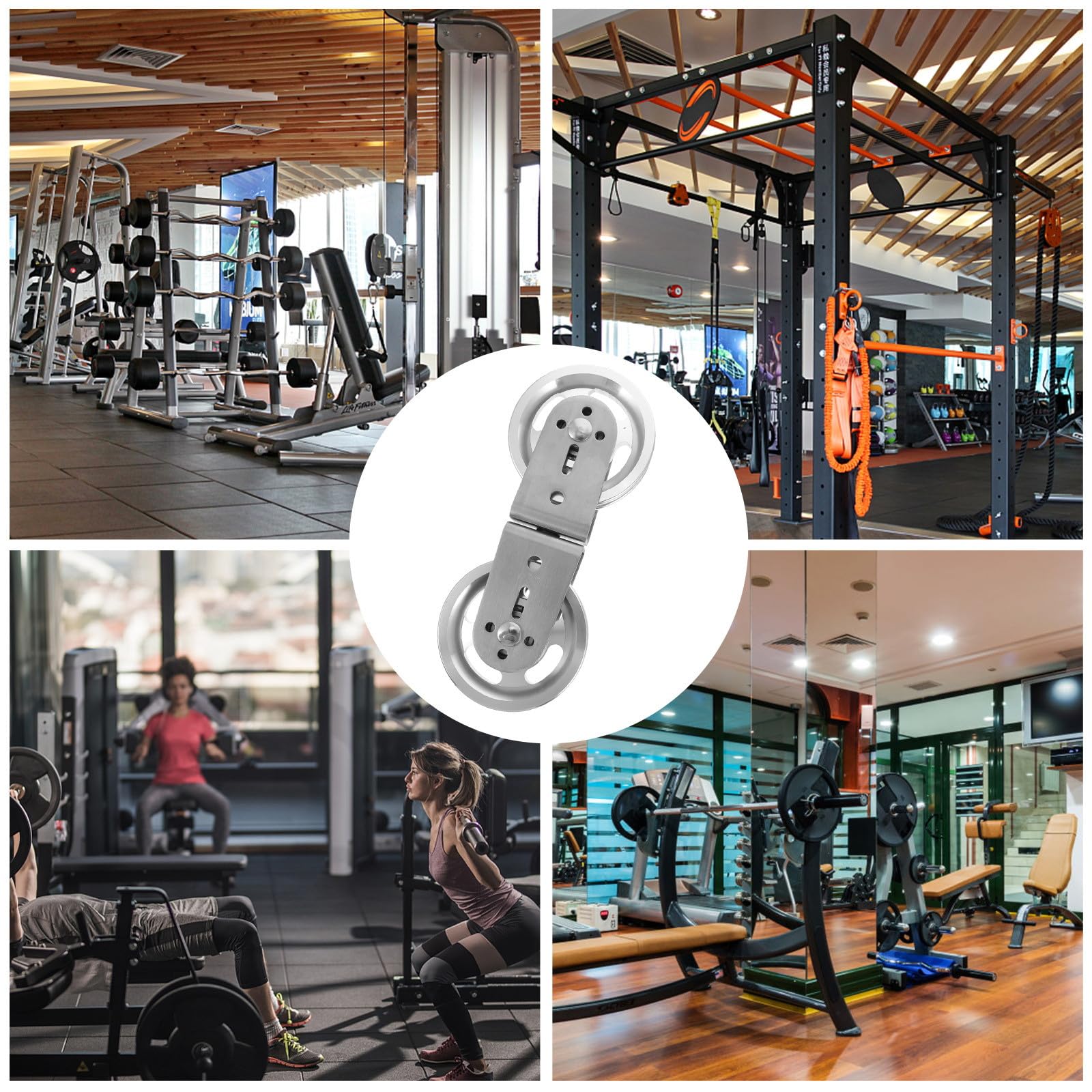 TOYANDONA Polea Rueda de Ranura de Aluminio de Cojinete de Acero Inoxidable Repuesto Silencioso y Fácil de Usar para Gimnasio en Casa para Máquina de Entrenamiento
