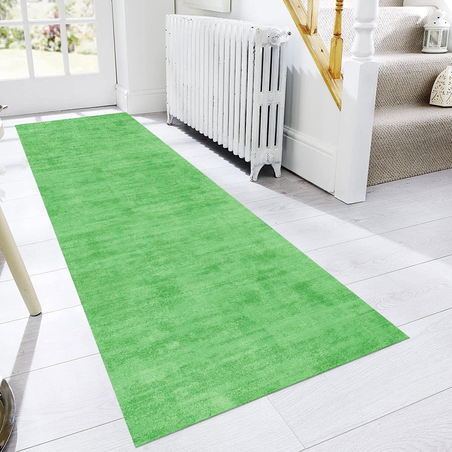 Läufer Flur Küche Waschbar rutschfest 120X400cm Lang Grün Küchenteppich Flurteppich Teppich Fur Korridor Wohnzimmer Schlafzimmer Meterware Anpassbar