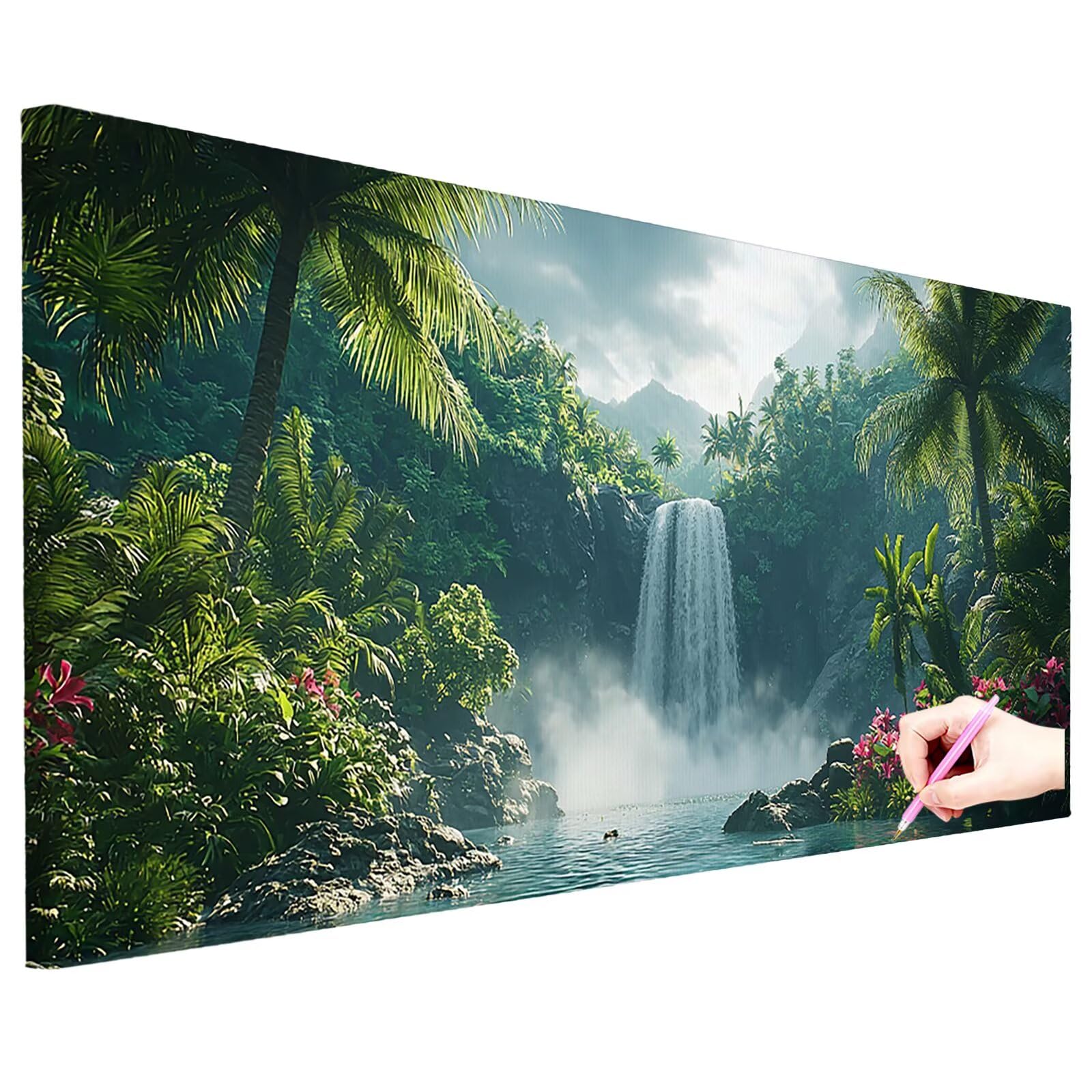 Duże zestawy artystyczne z diamentami, 250 x 100 cm, diamentowy obraz, las, DIY, sztuka i rękodzieło, dla dorosłych, 5D, pełne wiercenie, kryształy, dimond, malarstwo, jesienne zestawy hobbystyczne