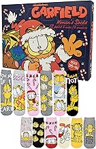 United Labels Garfield Advent Calendar with 12 Pairs of Socks for Women, Size 35-41, Calendar with Sneakers and Long Socks, Christmas Calendar, Gift
