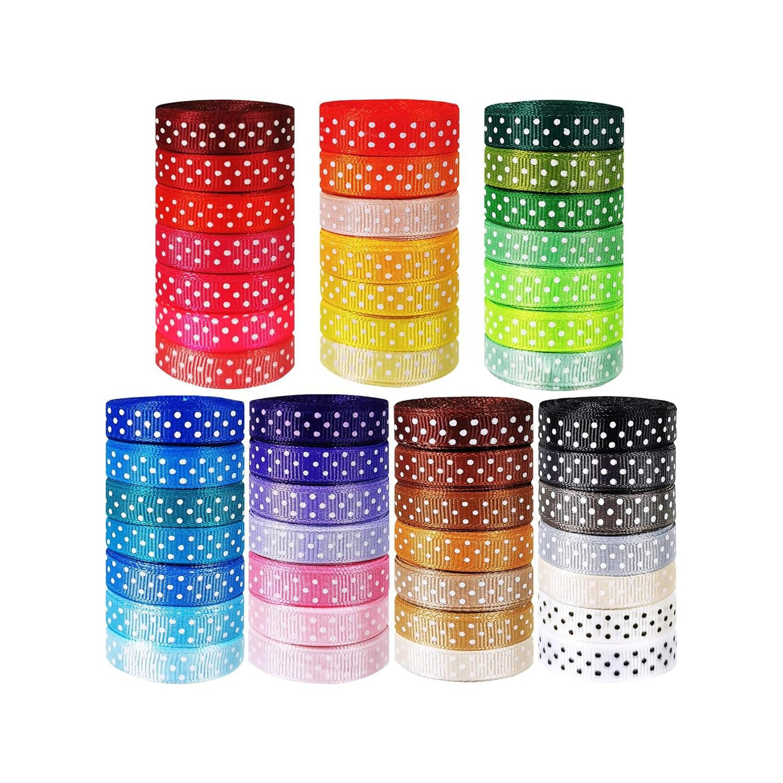 2 nastri di seta multicolore, confezione da 49 | Forniture artigianali per fiocchi, cucito e decorazioni per feste, nastri di seta fatti a mano per fiocchi e accessori per capelli