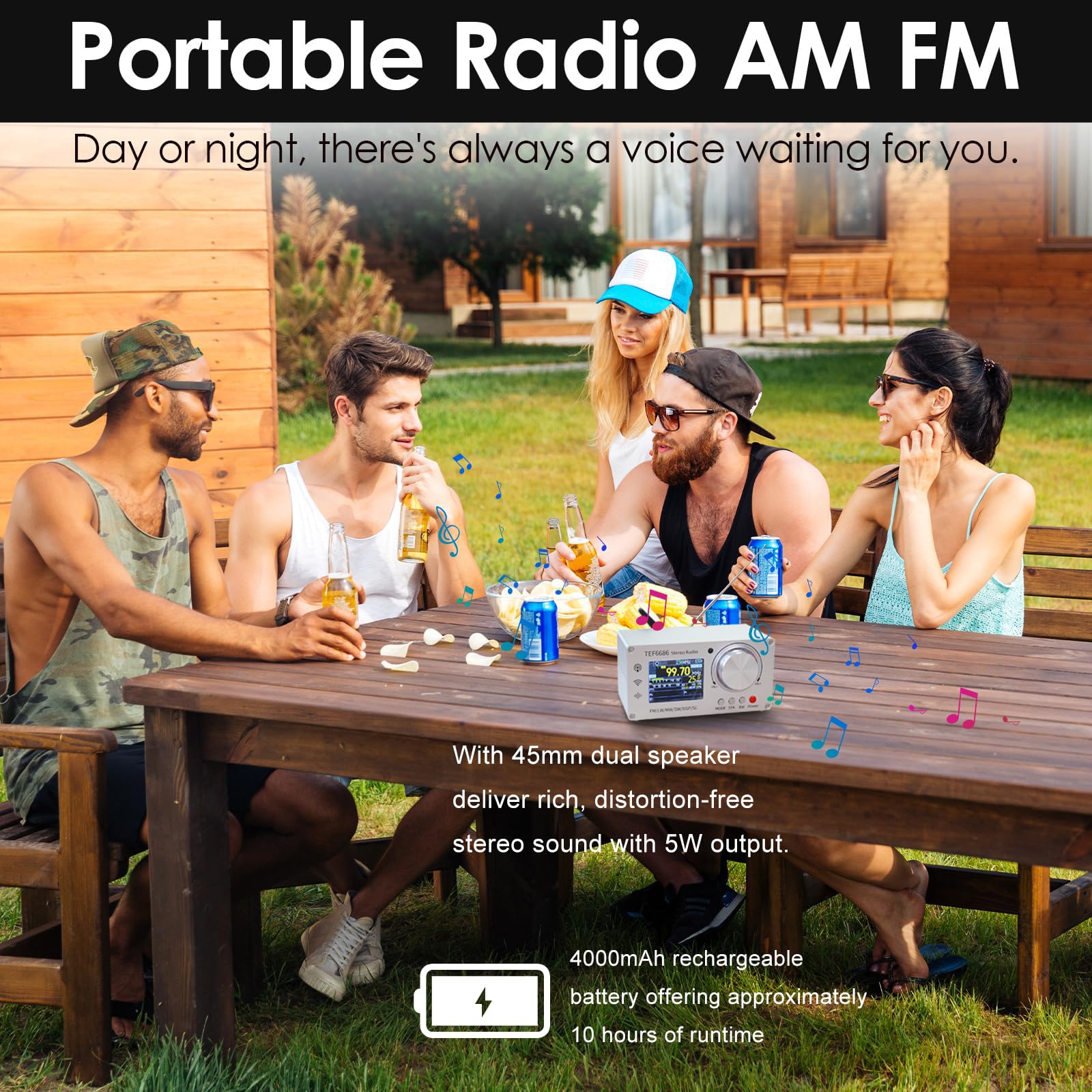 TEF6686 DSP-Radio, hohe Empfindlichkeit, AM/FM, Vollband-Radio für FM, SW, MW, LW, tragbares TFT-Display, SDR Innen-/Außenradio für Ham/DXer
