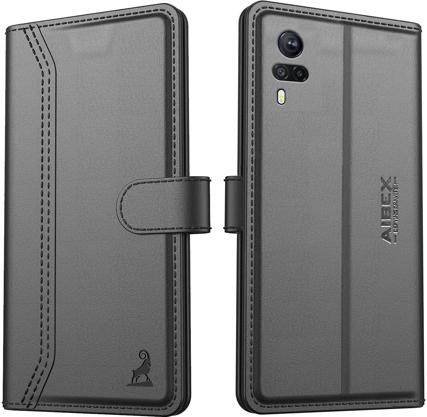 AIBEX ® Vivo Y51 (2020) / Vivo Y53s / Vivo Y31 / Vivo Y51A Flip Cover Leather Finish | Inside TPU with Card Pockets | Wallet Stand | Complete Protection Flip Case Black (B09H7FDZFJ) Amazon Price History, Amazon Price Tracker