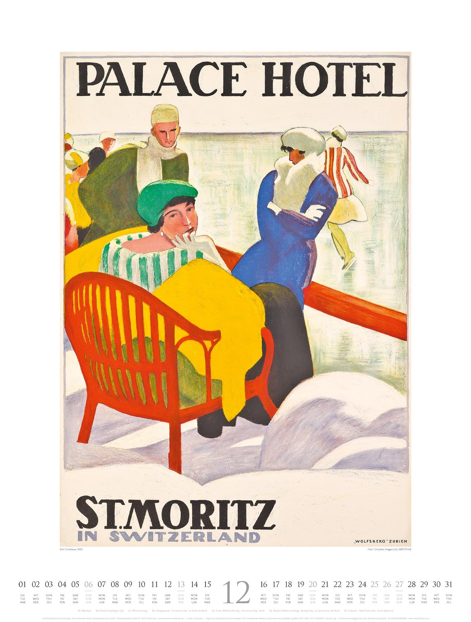 Plakate & Poster Kalender 2026 | Vintage Kunst-Kalender im großen Hochformat (50x66 cm) | Historische Plakatkunst