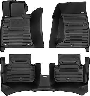 TuxMat - for Kia Stinger AWD 2018-2024 Models - Custom Car Mats - Maximum Coverage, All Weather, Laser Measured - This Full Set Includes 1st and 2nd Rows