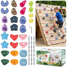 24Pcs Rock Climbing Holds for Kids, Playset Indoor Outdoor Rock Wall Grips