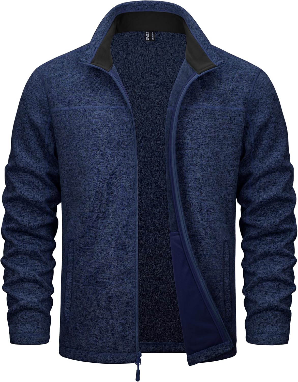 MAGCOMSEN Men's Fleece Jacket Lightweight Full Zip Jackets Casual Soft Warm Winter Coats Zip Up Sweater with Pockets