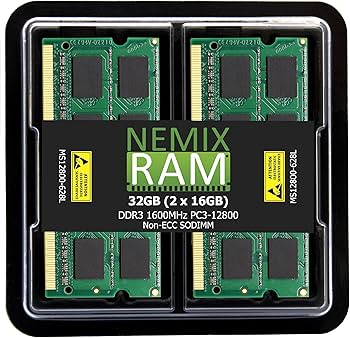 NEMIX RAM 32GB (2X16GB) DDR3 1600MHZ PC3-12800 2Rx8 1.35V