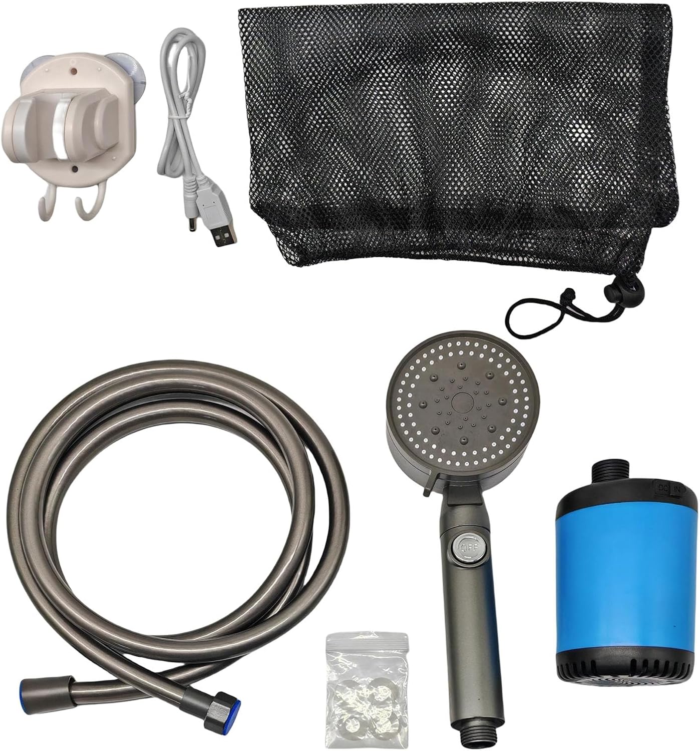 Portables Camping Shower Set Folding Bucket Charging Travel Shower Pumps for Hiking Travel