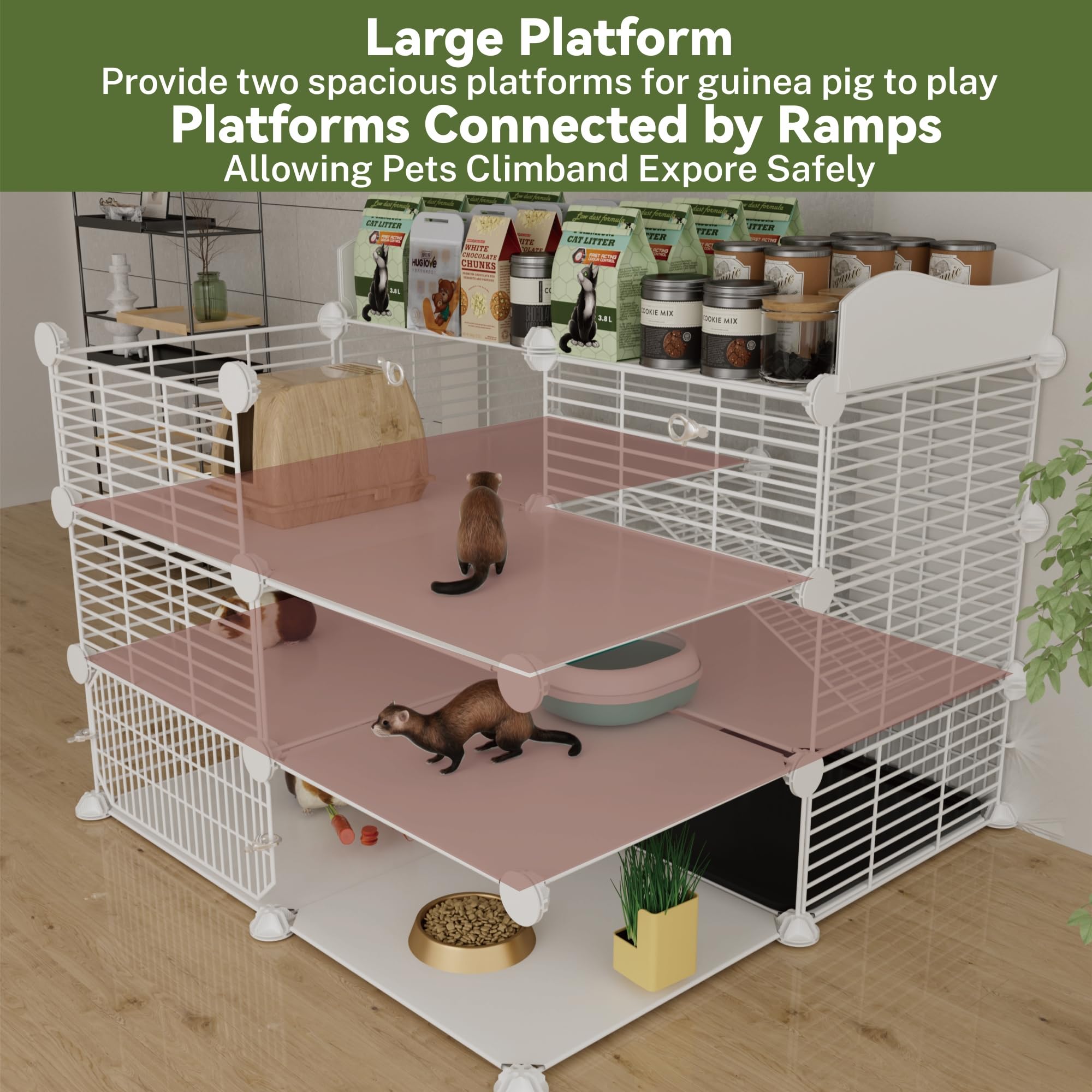 Guinea Pigs Ferret Housing Cage Hamster STILLCOVE Large Guinea Pig