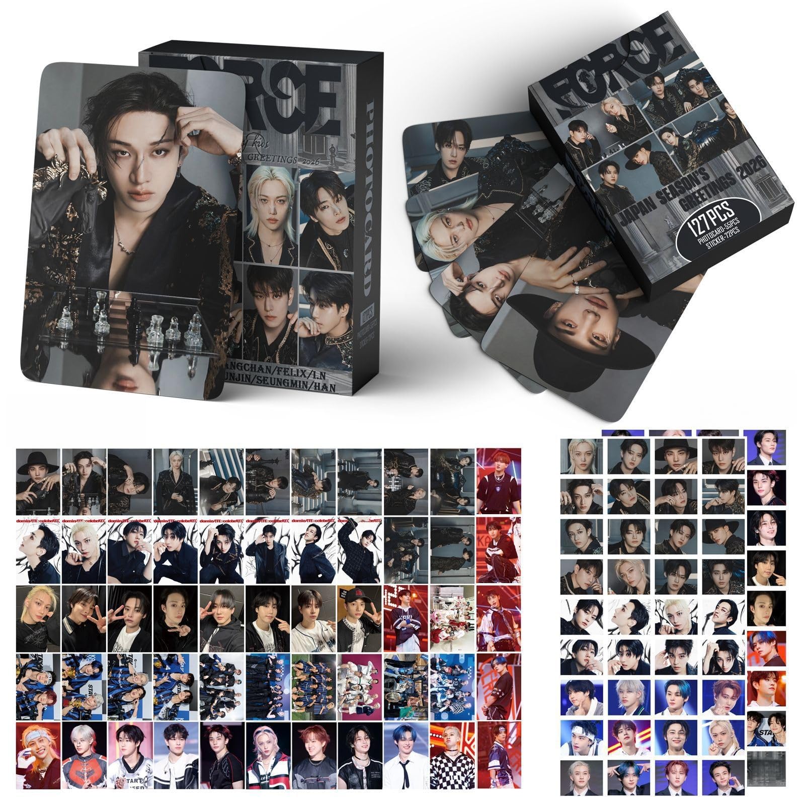 SKZ 127 pcs '2026 Season's Greetings' 55pcs Photocards + 72Pcs