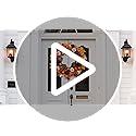 Halloween Wreaths for Front Door, 22 inch Halloween Ball Wreath Fall Wreath for Front Door Indoor Outdoor Farmhouse Home Wall Window Festival Wedding Decor