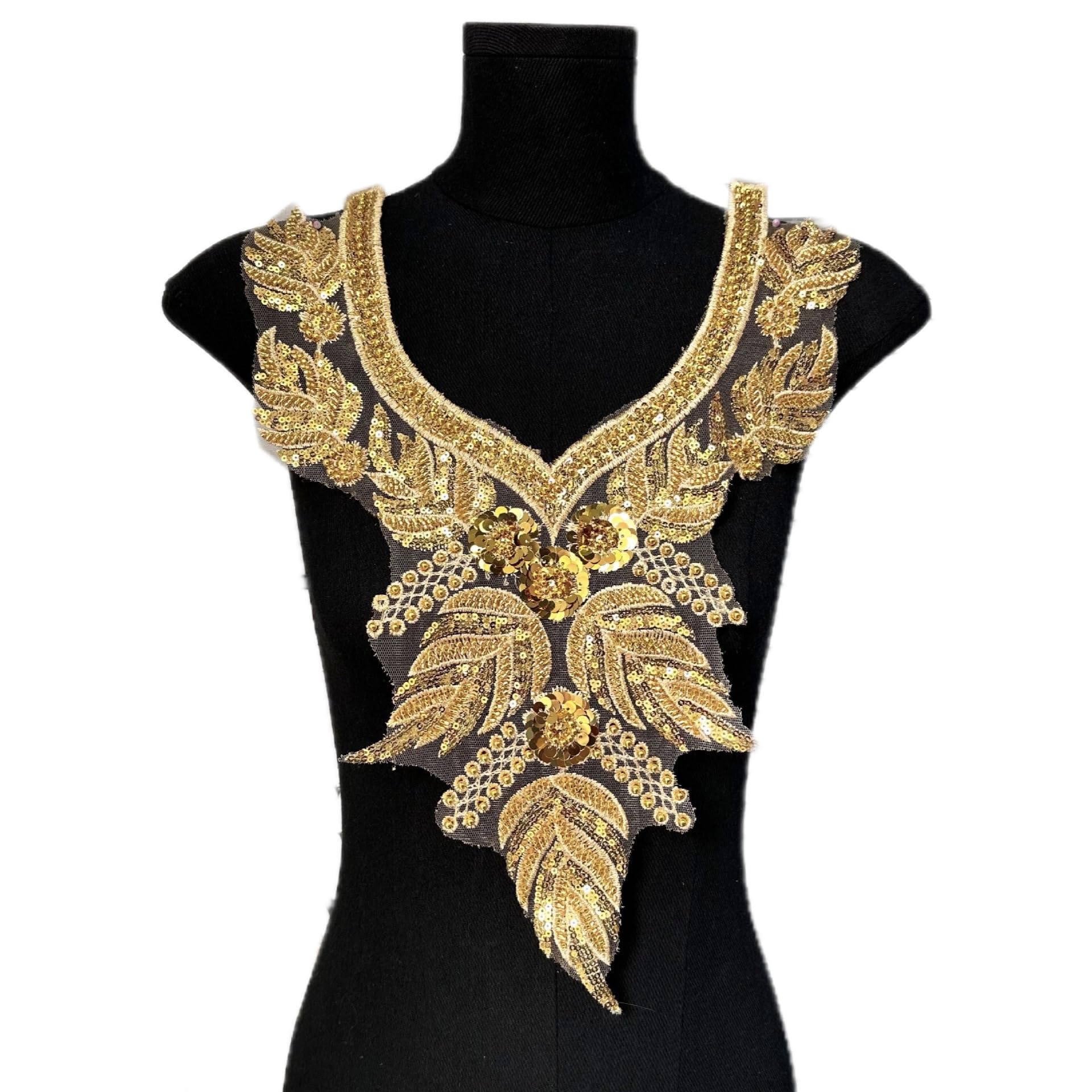 Amazon.com: JRYYR Gold Rhinestone Lace Applique,Gold Applique Embellishments ,Gold Applique for DressWeddingClothing Decorative Appliques. (Gold-8) :  Arts, Crafts & Sewing