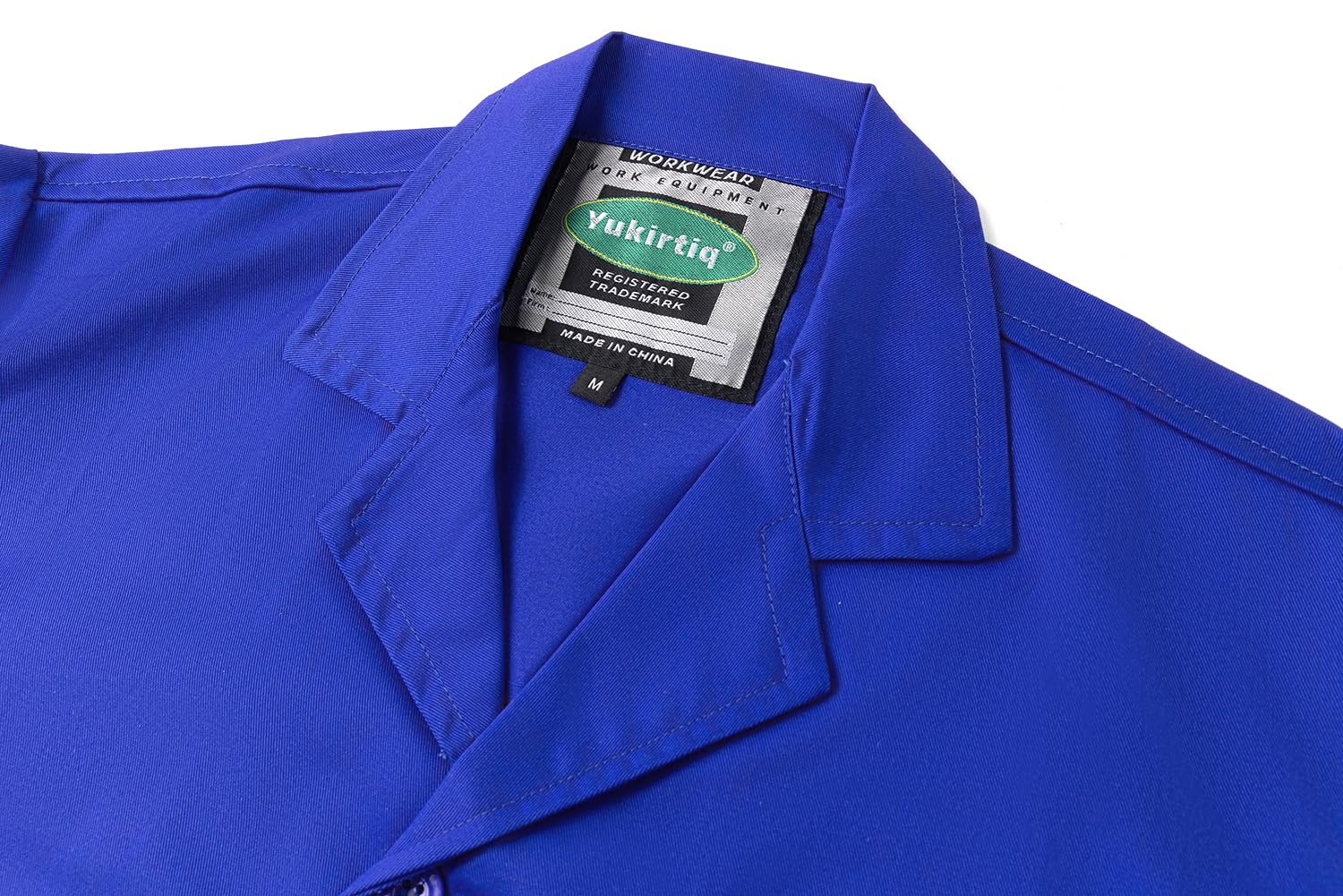 Homme Blouse de Travail Manches Longues Veste de Travail Bleu de Travail Industrie à Boutons Blouse d'Atelier Blouse de Laboratoire