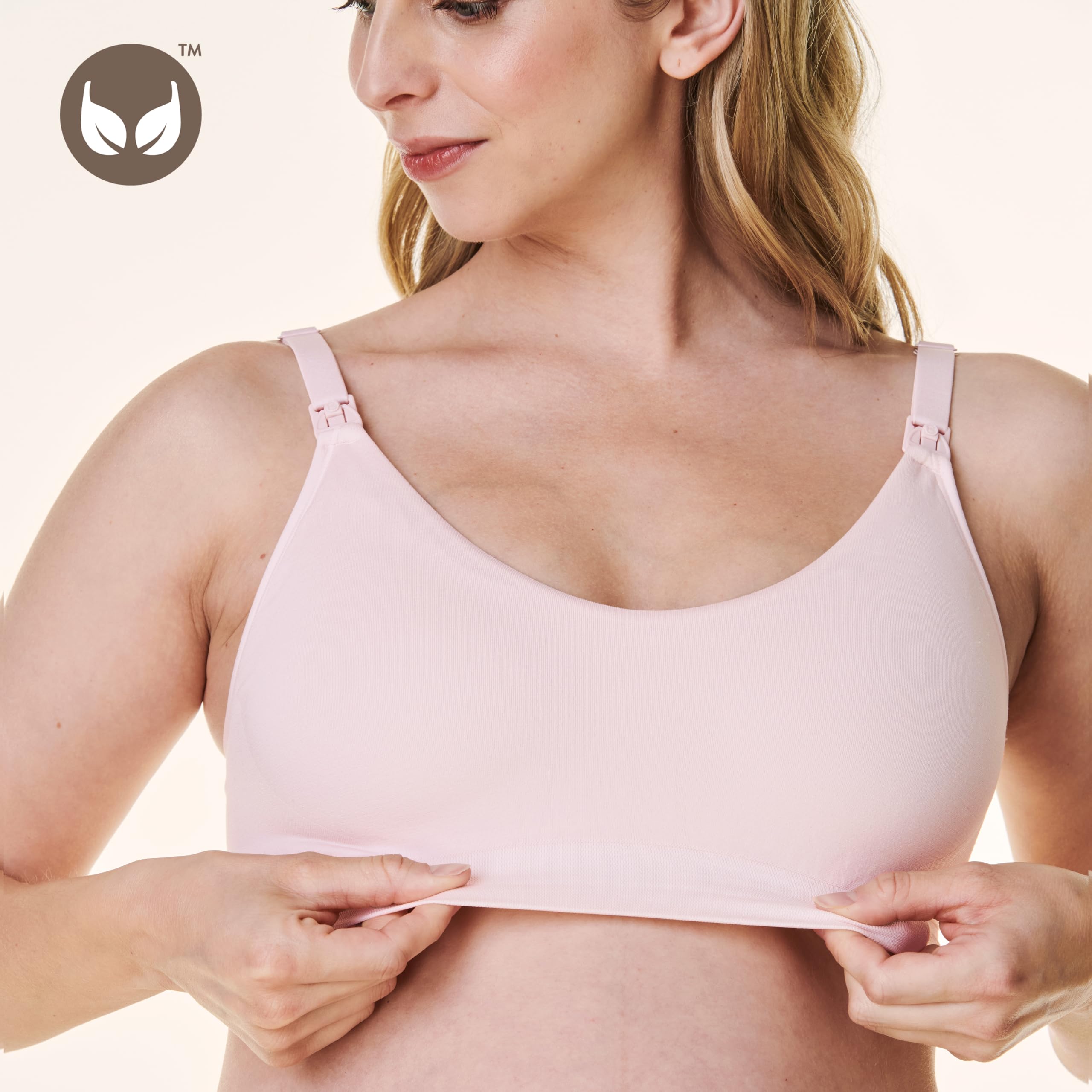 Bravado Designs Reggiseno da allattamento a copertura completa, senza fili, con scollo rotondo, comodo reggiseno premaman