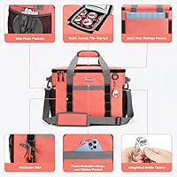 Vista 2 de Maelstrom Collapsible Soft Cooler Bag,35/55/75 Cans Beach Cooler with Flip Top Lid, Ice Chest, Leakproof & Portable for Beach, Camping, Road Trips &