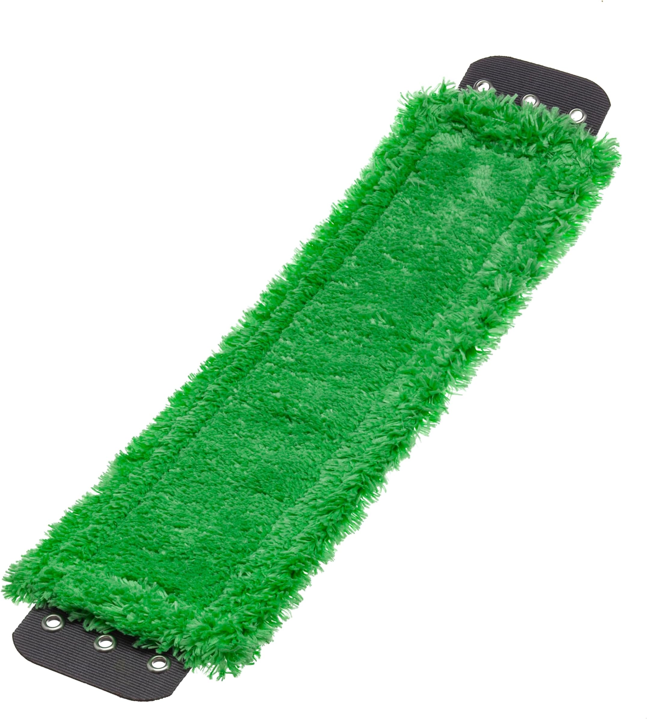 Unger Commercial SmartColor MicroMop 15.0, 16" Wet Dry Microfiber Mop Pad, Reusable - Heavy-Duty Floor Cleaning for Stone & Tile Floors, Green - MM400