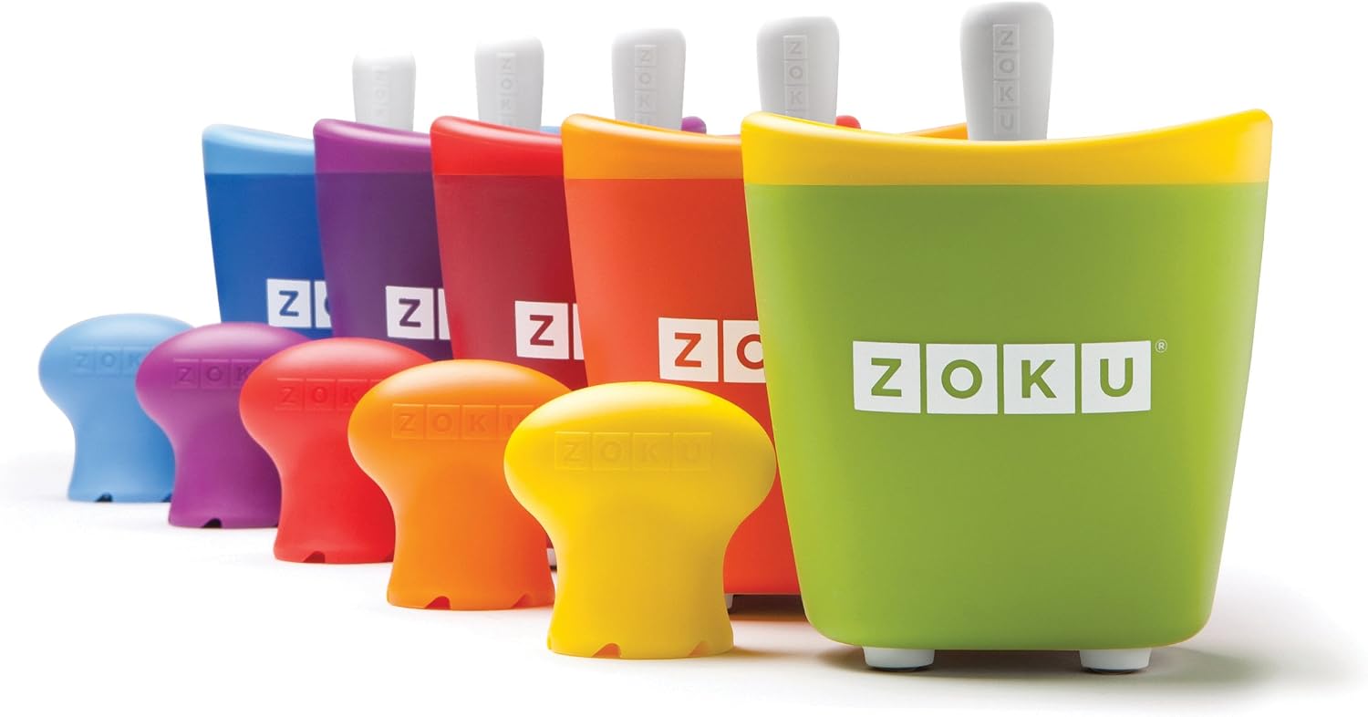 Zoku Single Quick Pop Maker, Make Popsicles in as Little as 7 Minutes, Orange