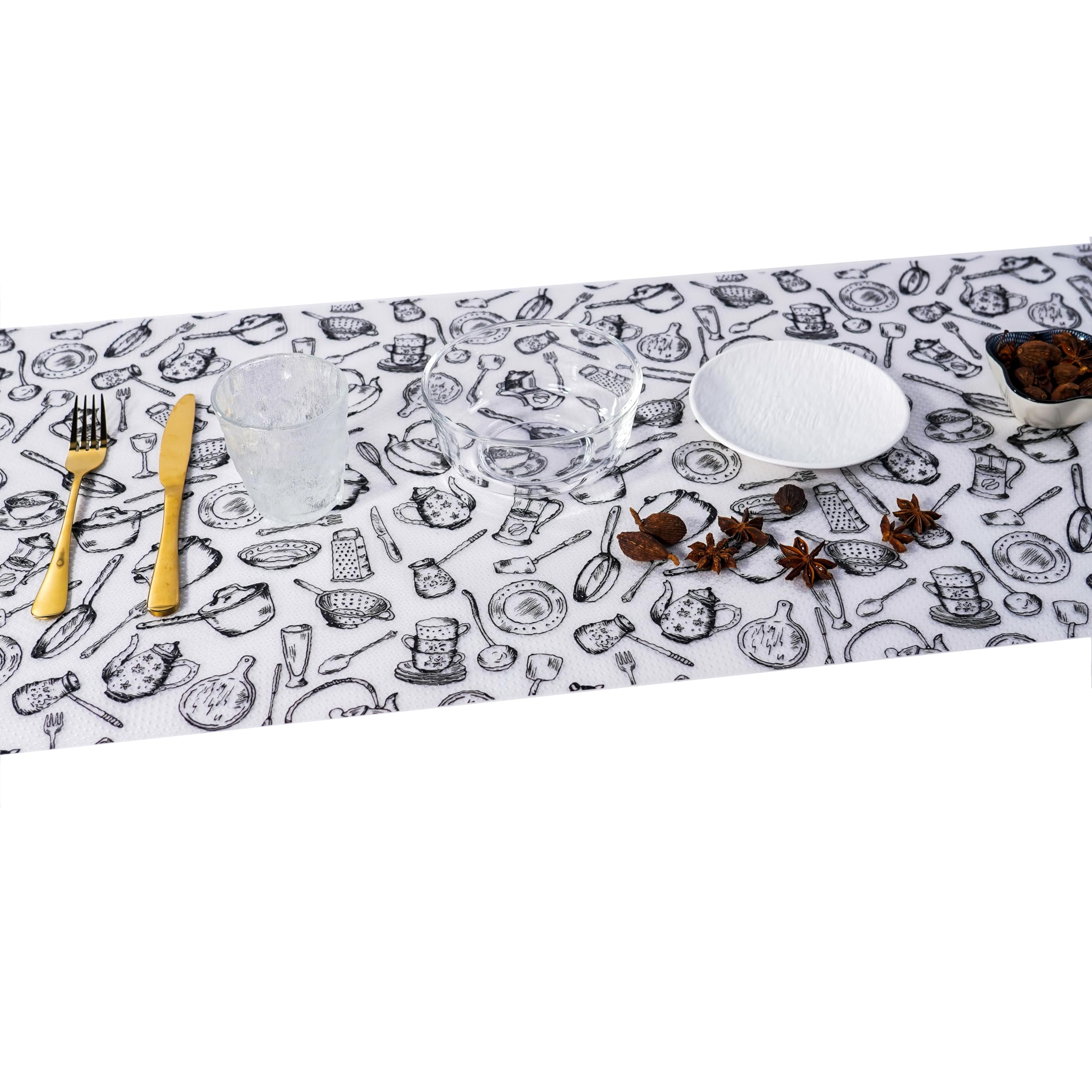 Waterdichte lademat, niet-klevend, EVA, kunststof, rol voor plank, lade, koelkast, tafel, kast, keuken, gootsteen, op maat te snijden, 44 x 400 cm, wit, zwart, transparant Waterdichte lademat, niet-klevend, EVA, kunststof, rol voor plank, lade, koelkast, tafel, kast, keuken, gootsteen, op maat te snijden, 44 x 400 cm, wit, zwart, transparant