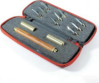 iDili Tungsten Steel Engraving Tool Set - Detachable Blade for Stone, Wood, Nut & Seal Carving