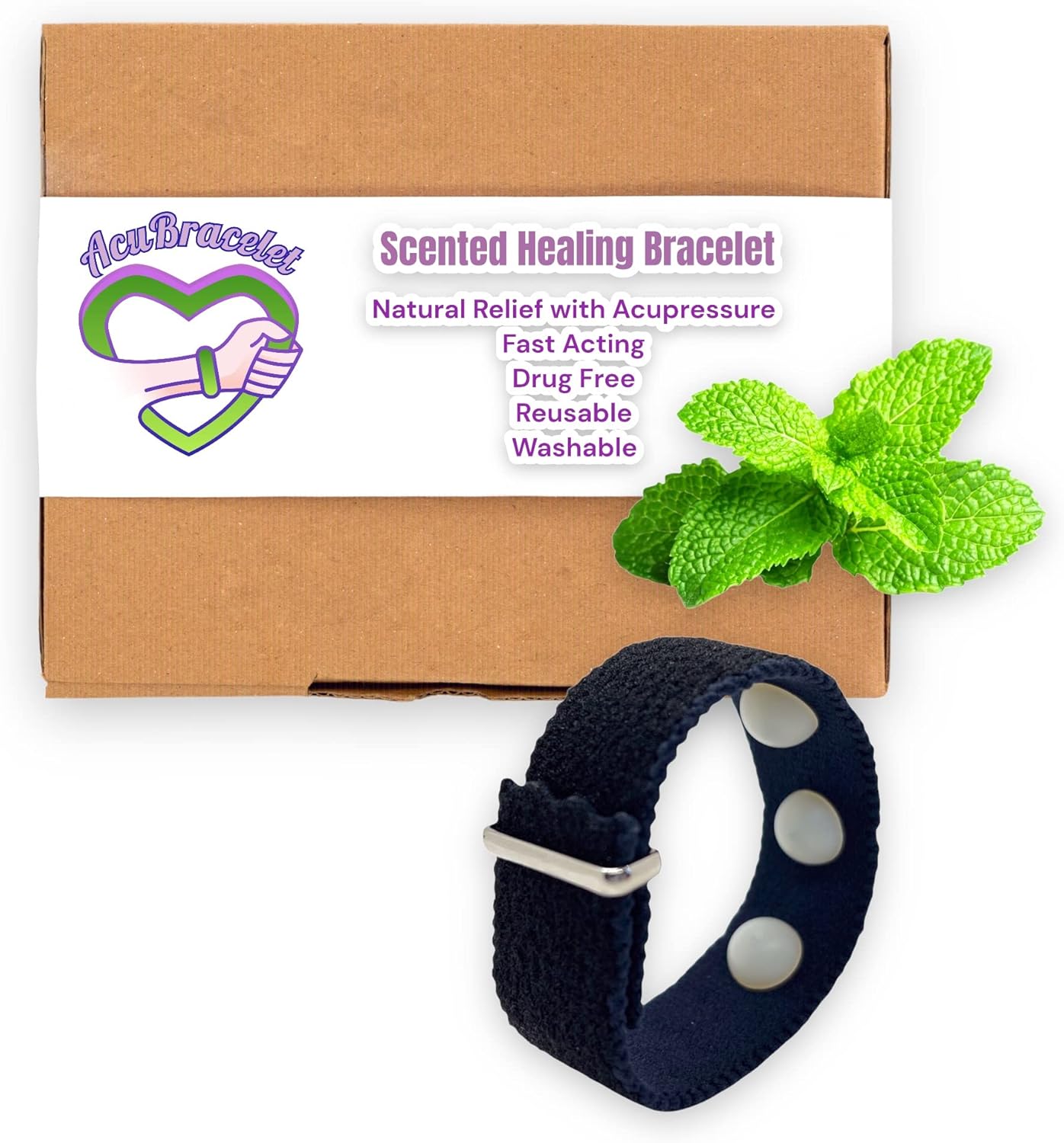 AcuBracelet Peppermint Scented Healing Migraine Headache