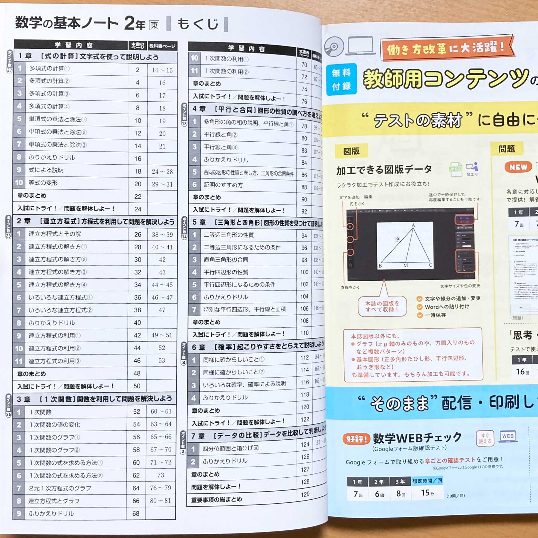 Amazon.co.jp: 2025年度版「数学の基本ノート2年 東京書籍版【中は生徒