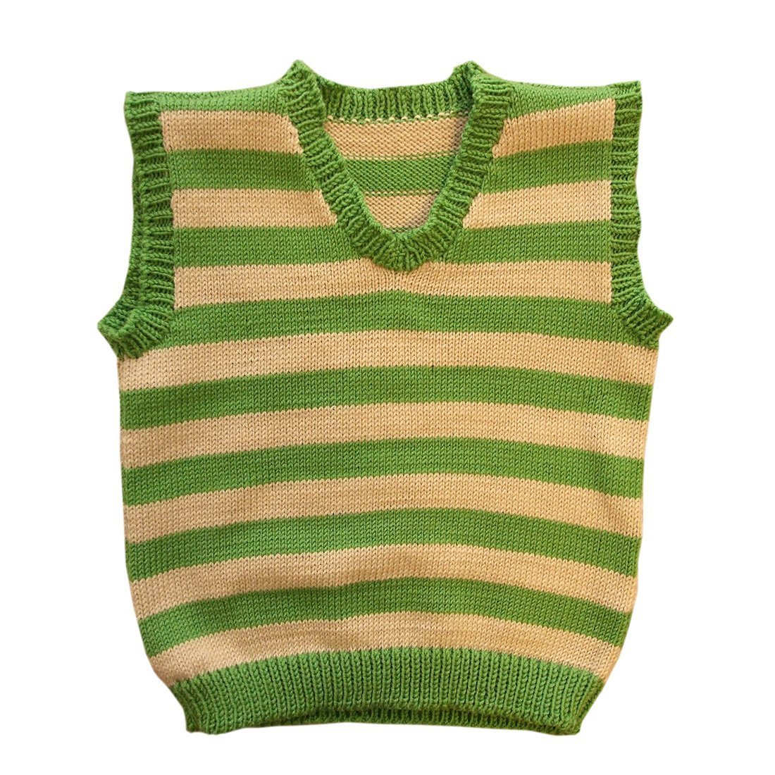 Girl's Striped Vest 2-3 Years Dark Blue/Sky Blue