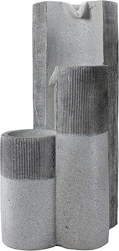 Miniatura 4 de Northlight - Fuente de agua para exteriores (24 pulgadas, estilo moderno, 3 pisos), color gris