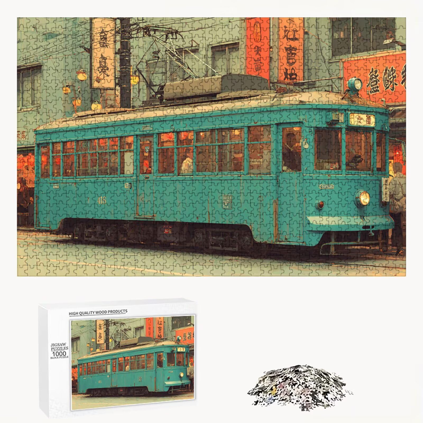 4000 Pezzi Puzzle Adulti - Città & Auto - Fabbricazione in Legno Robusto (Forma Classica) - Decorazione Murale con Poster - Prodotto Riservato ad Adulti e 14 Anni in Su (147x105cm) P3#474