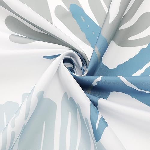 Miniatura 4 de Gibelle Cortina de ducha náutica costera, cortina de ducha con estrellas de mar y conchas marinas para decoración de baño, juego de cortina de ducha