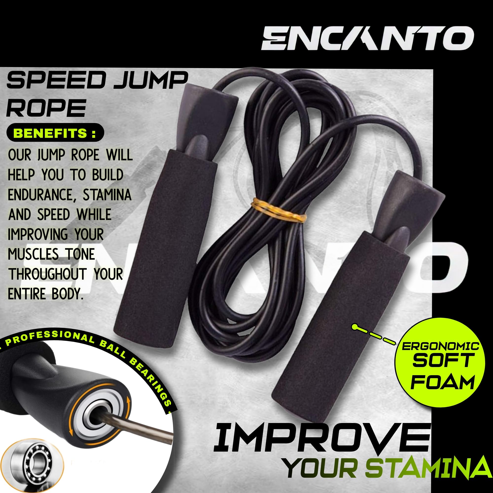Encanto Home Gym Combo 10 KG Dumbbell Set, One Pair of Adjustable Dumbbell Rods with PVC Dumbbell Plates & Accessories 4