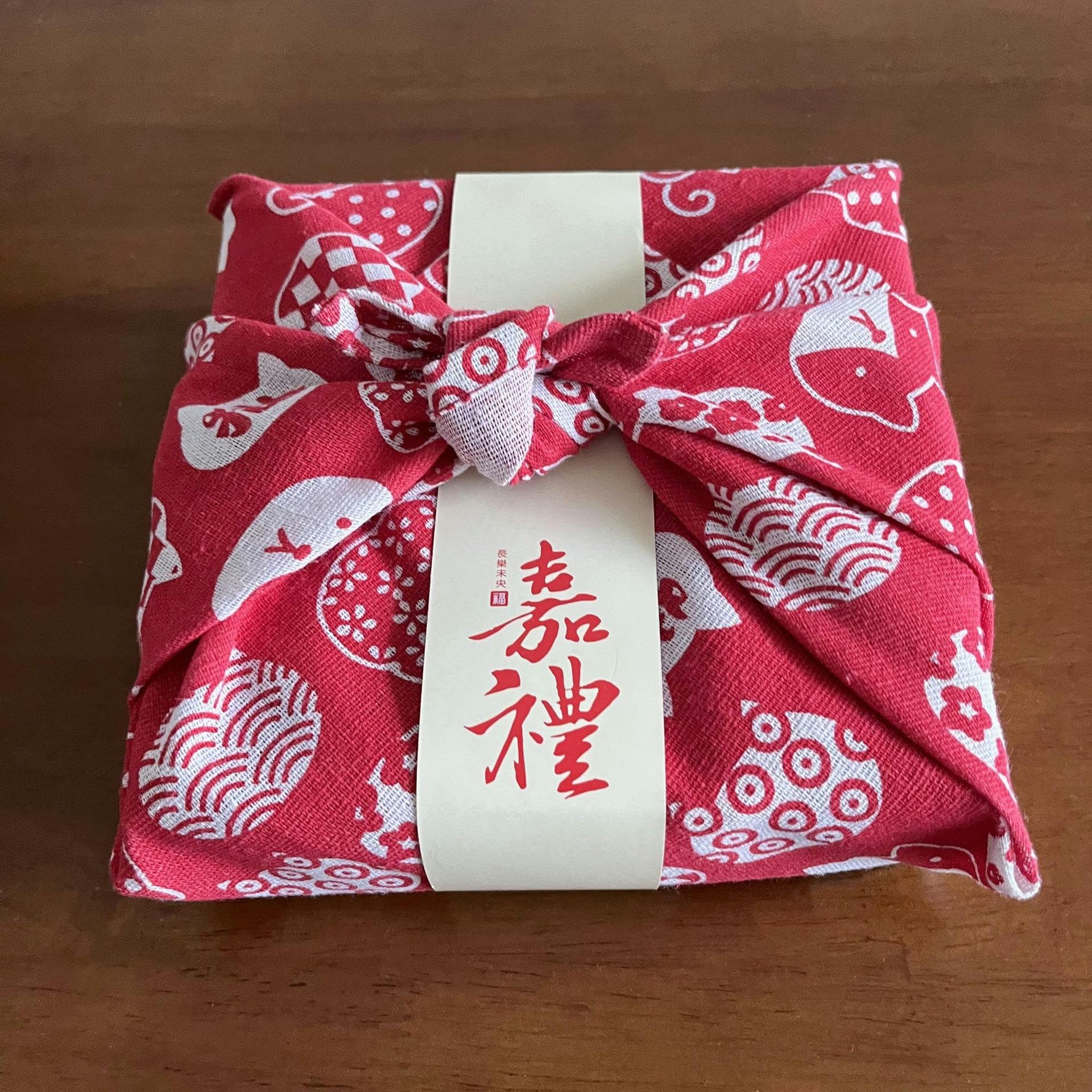 Japan Wrap The Cloth Cotton Line, 46–90 cm, 5 Stück, wiederverwendbares Wickeltuch mit weißen und blauen Katzenmotiven(Blue,90 * 90cm)