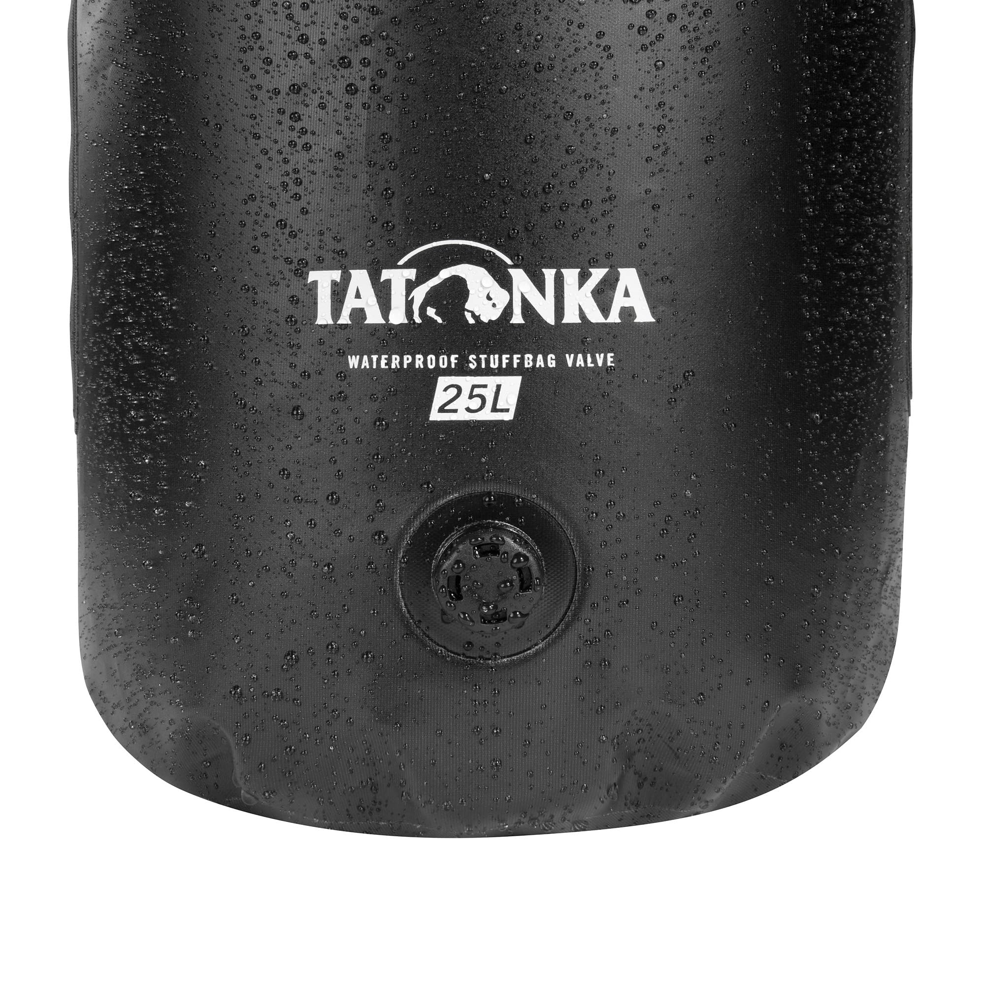Tatonka WP Stuffbag Valve (15/25 / 48 L) - Leichter, wasserdichter Packsack mit Rollverschluss und Ventil zur Volumenkomprimierung in verschiedenen Größen