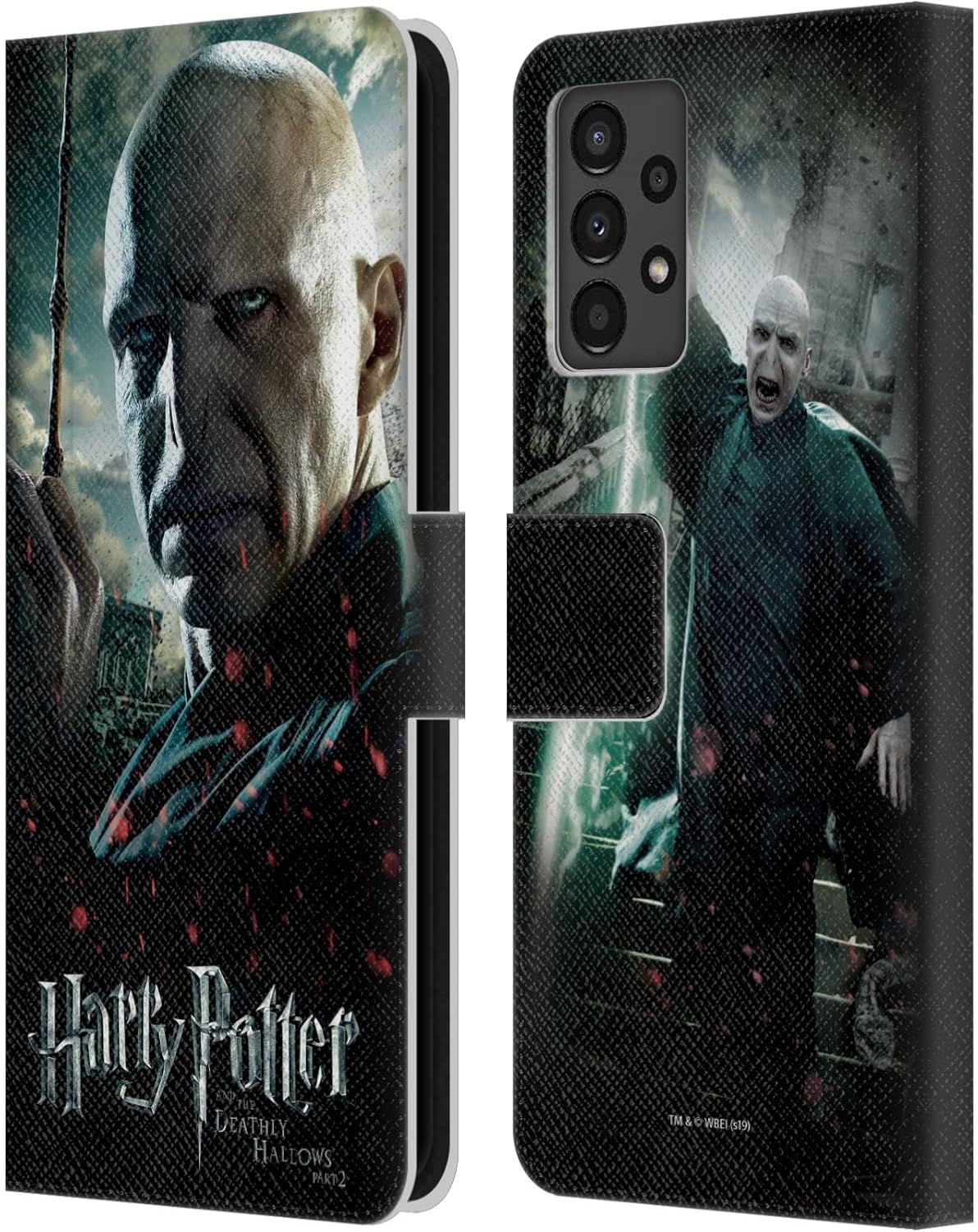 Head Case Designs Officially Licensed Harry Potter Voldemort Deathly Hallows VIII Leather Wallet Case Compatible with Samsung Galaxy A13 (2022)