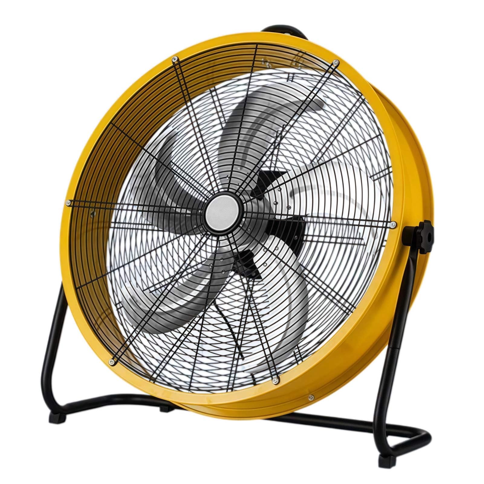 Ventilatore industriale a tamburo, ad alta velocità, con motore in rame, 3 impostazioni di velocità, lame in alluminio e griglia di sicurezza, per magazzini, garage e officine