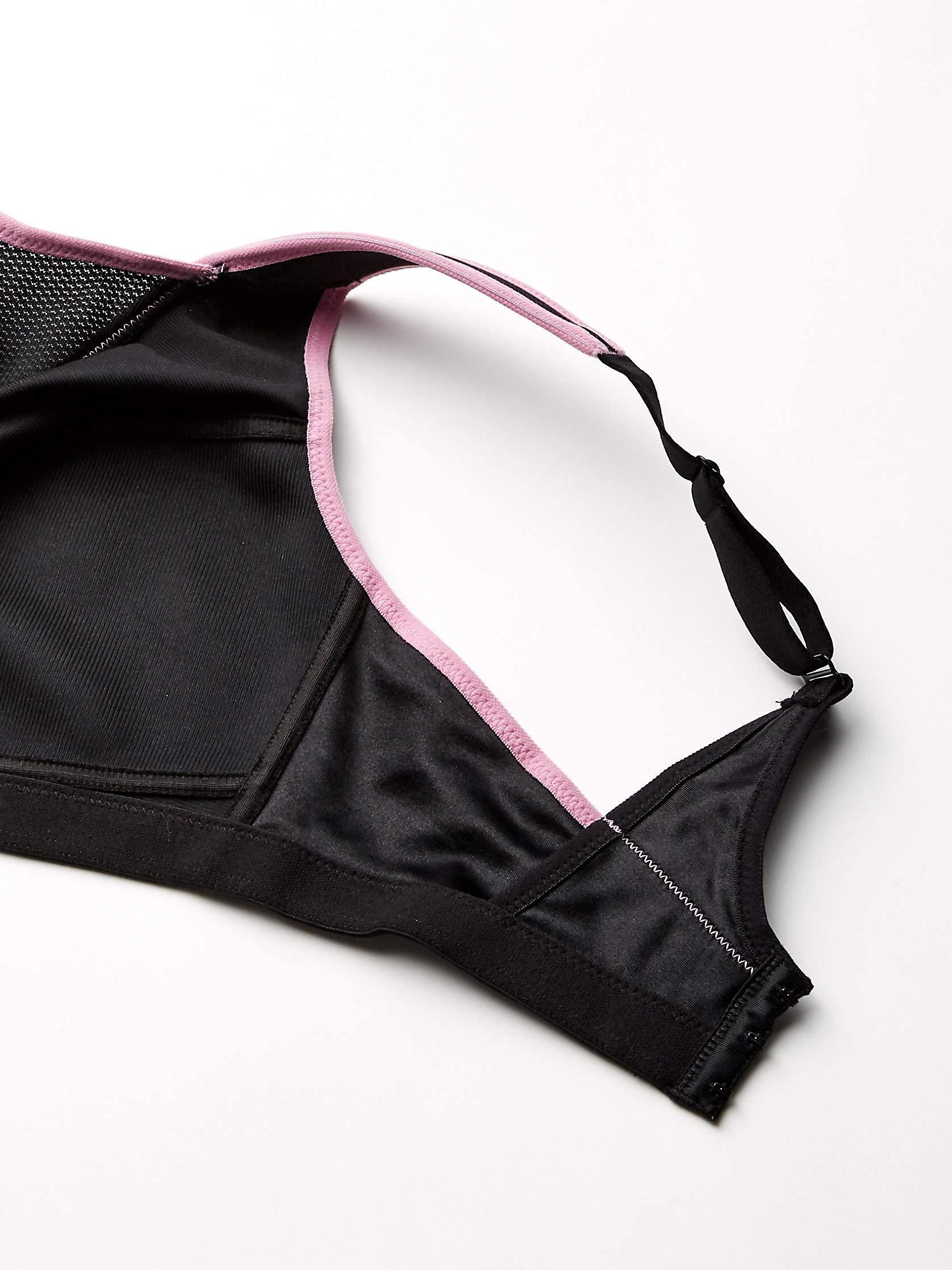 Glamorise Damski biustonosz sportowy bez odbijania bez fiszbin bez fiszbin biustonosz sportowy, Czarny, 95B