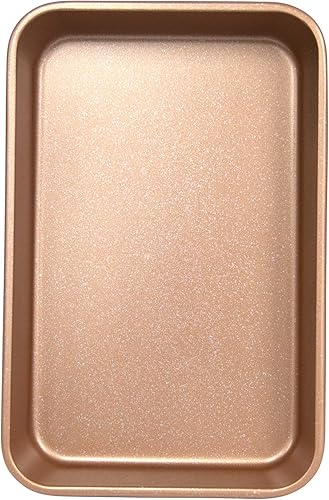 Miniatura 2 de casaWare Molde para horno tostador, 7 x 11 pulgadas, revestimiento de cerámica, antiadherente (granito oro rosa)