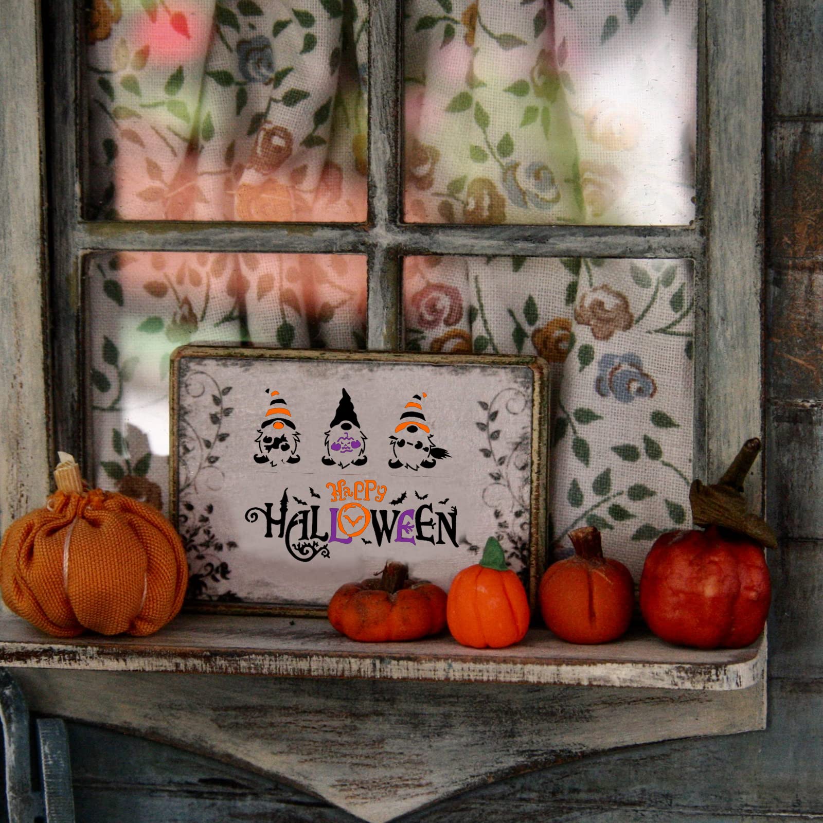 AIEX 18 Stück Schablonen Zum Malen Schablonen für Holz Halloween Schablonen Schablonen Halloween Leckerli Schablonen Halloween Schablonen zum Malen auf Holz Wiederverwendbare Große Happy Halloween