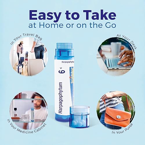 Miniatura 4 de Boiron Harpagophytum 6C Medicina homeopática para aliviar el dolor de artritis, dolor, rigidez, molestias, 3 unidades (240 pellets)