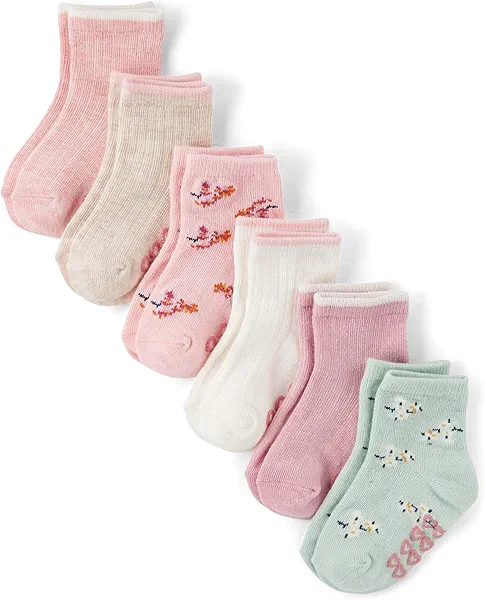 The Children's Place Baby Girl's and Toddler Midi Socks Variety Pack