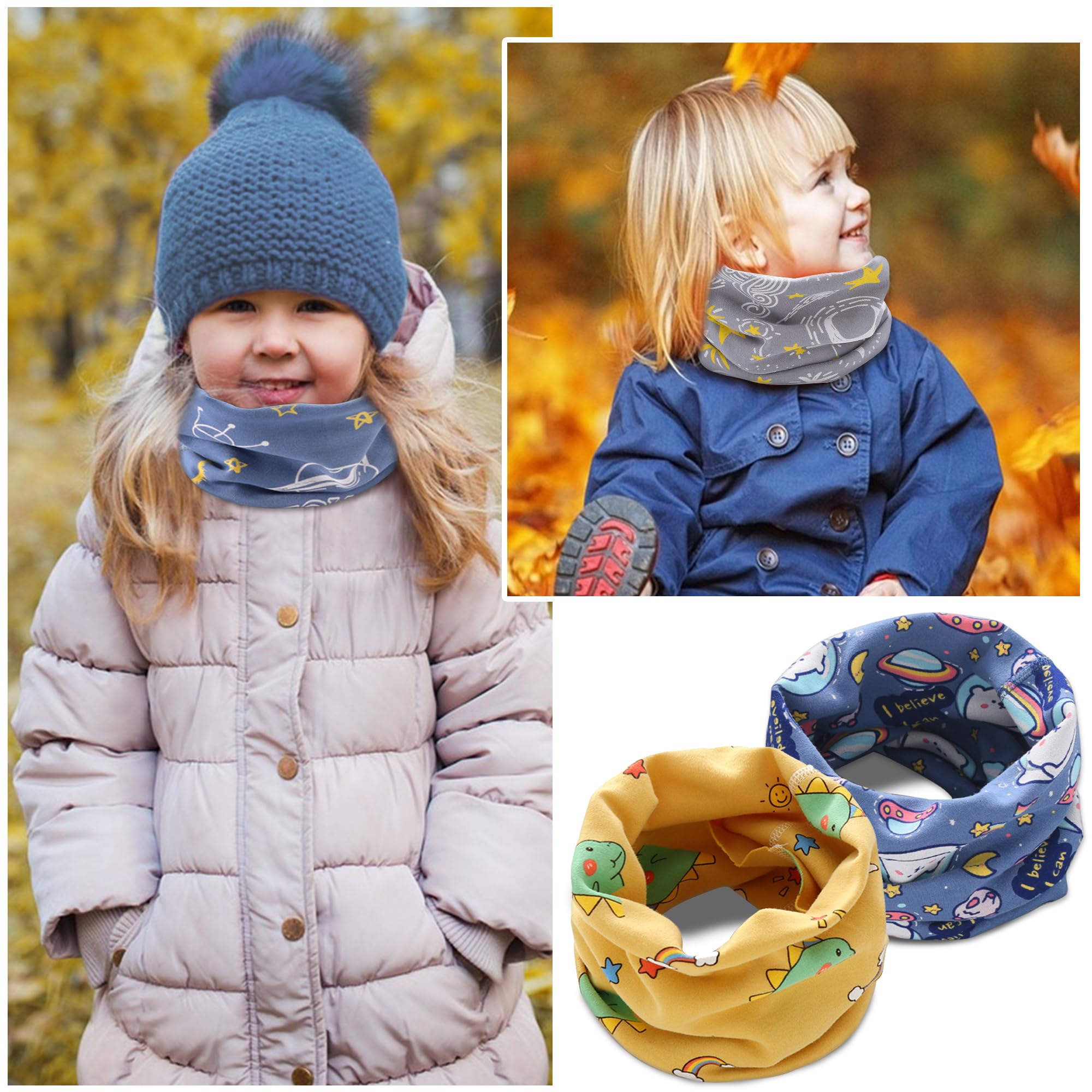 Bufanda Cuello Niño Algodón Otoño Invierno Tubular 0-8 Años