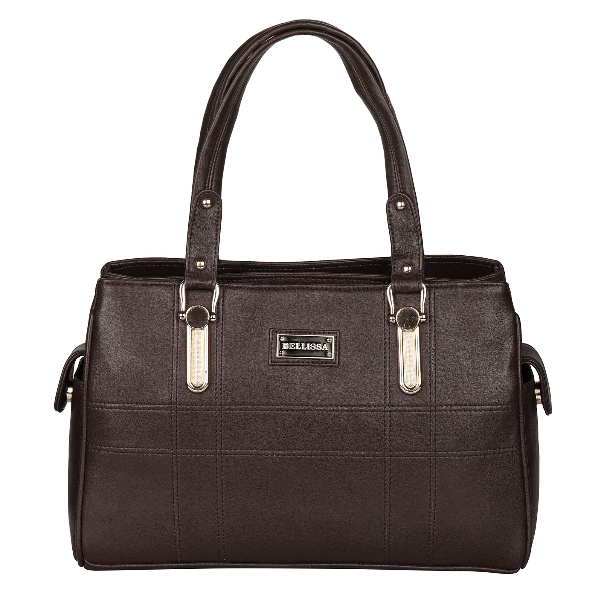 BELLISSA Handbags For Women Premium Pu Leather Shoulder Bags, Latest Trendy Design Bag, Top Handle Stylish Bag For Ladies, Dual Spacious Compartment Bag, Brown (B07XP7XV36) Amazon Price History, Amazon Price Tracker