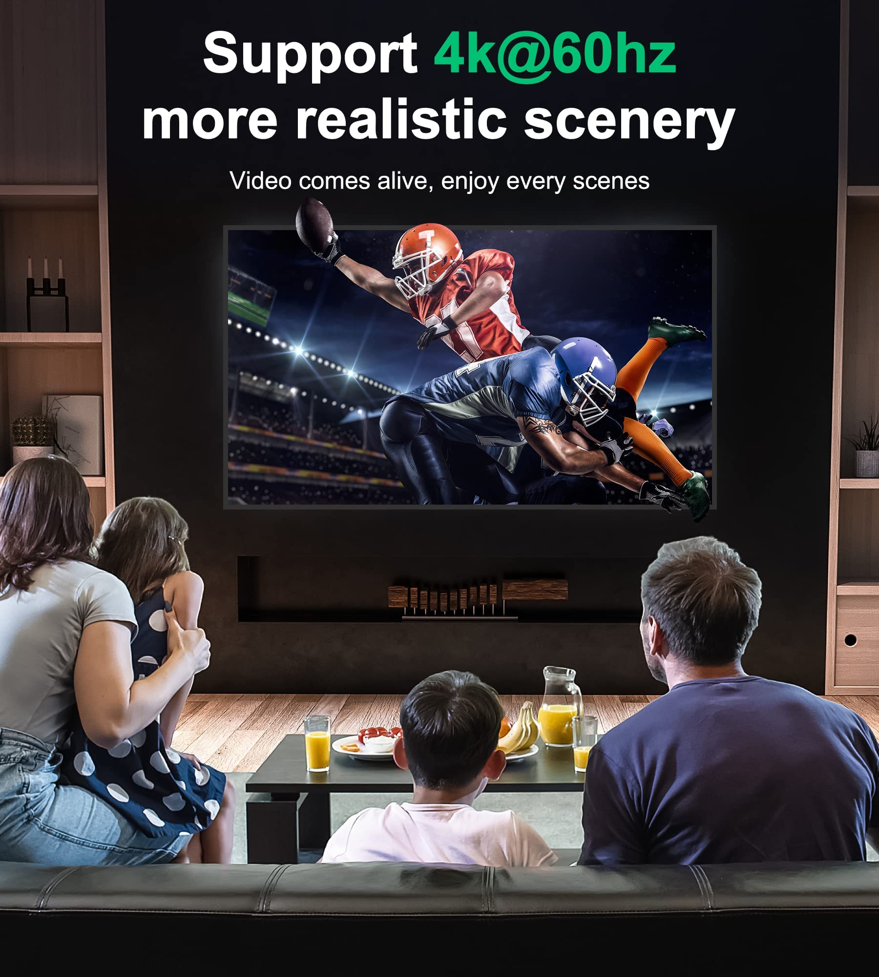 GANA Przełącznik HDMI 4K 60Hz - dwukierunkowy przełącznik aluminiowy 2 wejścia 1 wyjście/1 wejście 2 wyjścia - Plug & Play, kompatybilny z PS 5/4, serii X/S, PC (bez jednoczesnego wyświetlania)