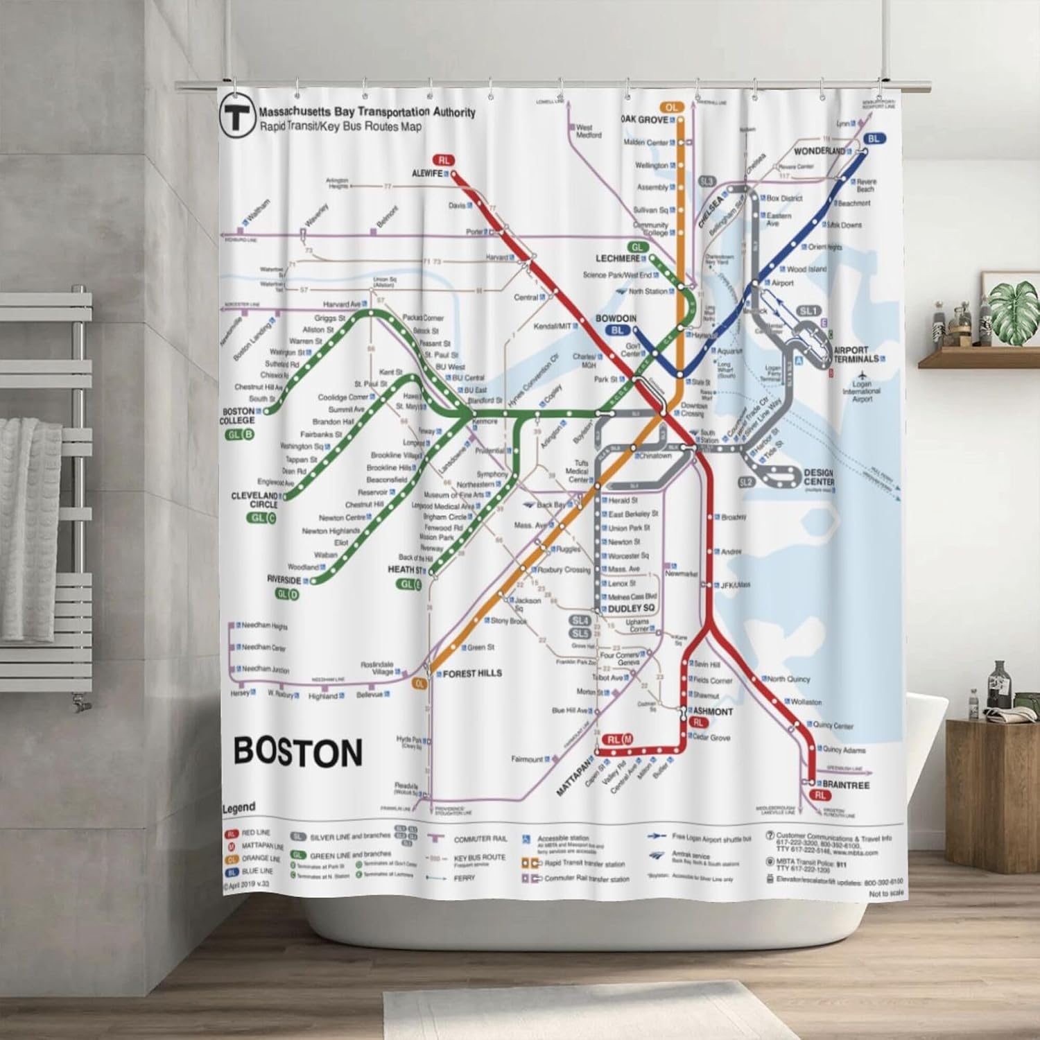 SPXUBZ New York Subway Map Shower Curtain White Subway Map Shower Curtains for Bathroom Waterproof Polyester Fabric Shower Curtain Sets with Hooks 60x72 Inch