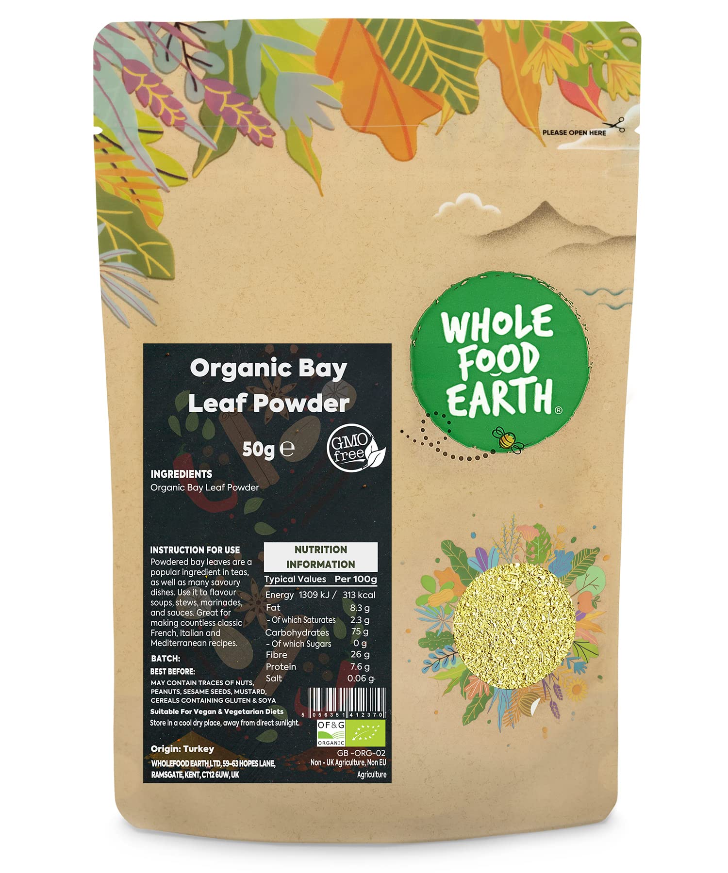 Organic Bay Leaves Powder 50g