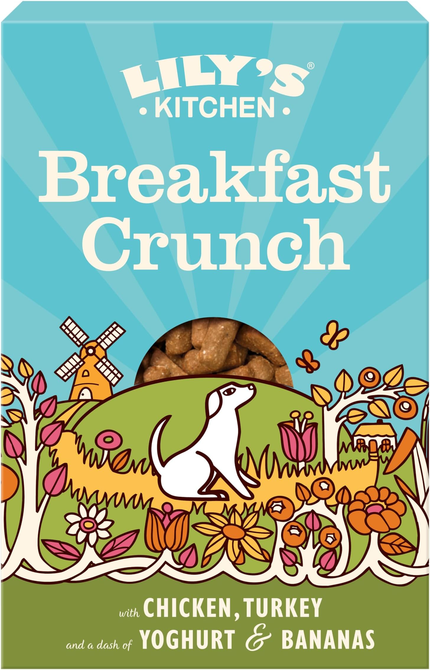 Lily's Kitchen Proper Food for Dogs Breakfast Crunch Chicken with Turkey, Fruit & Yoghurt, 800g