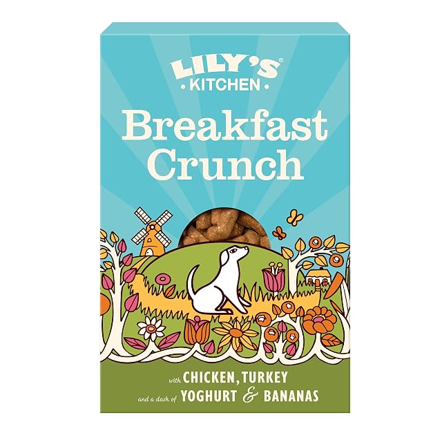Lily's Kitchen Caja de alimento seco para perros Desayuno crujiente con pollo y pavo Nutrición completa 6 x…