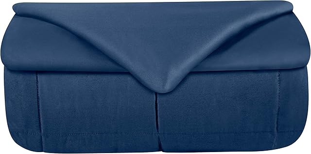 Odyseaco Weighted Blanket, Sleep Help for Adults and Kids, 150 x 200 cm, 11.3kg, Blue